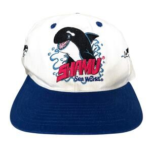 Vintage Sea World Shamu Hat Baseball Cap SnapBack All Over Print Embroidered